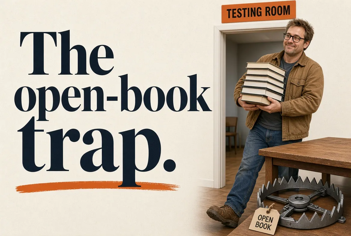 Cover for The open-book trap.