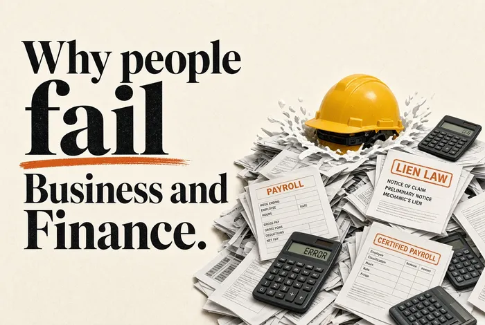 Cover for Why people fail Business and Finance.